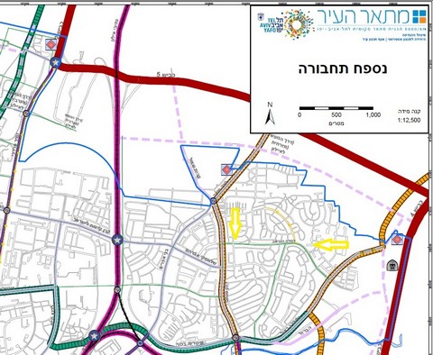 נספח תחבורה לתכנית מתאר תל-אביב-יפו. שביל אופניים ברחוב דבורה הנביאה עד צומת פנחס רוזן