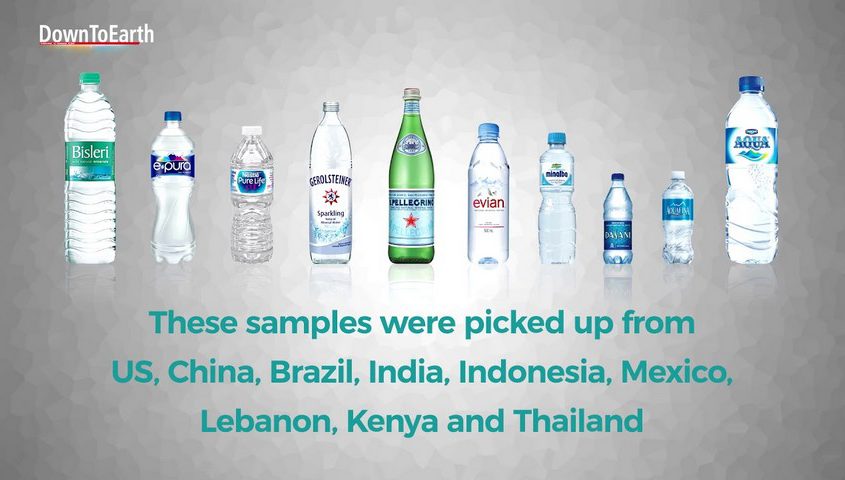 בקבוקי פלסטיק שנמצאו בארצות שונות בעולם