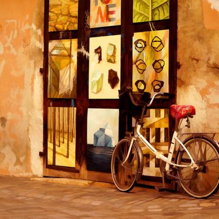 אורית גפני | מול בית הקפה Orit Gafni | In Front of the Cafe