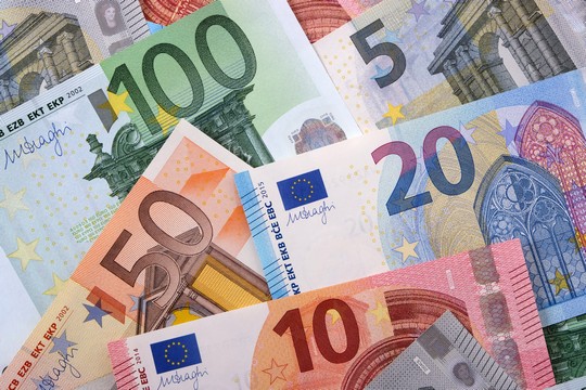 Various different Euros background