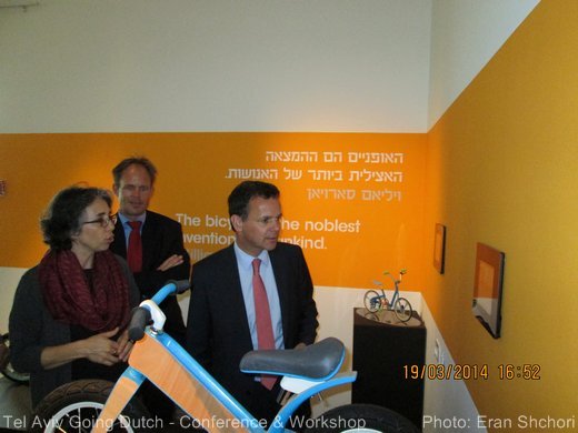 תל אביב בדרכה של הולנד תערוכת אופניים שגריר הולנד בישראל