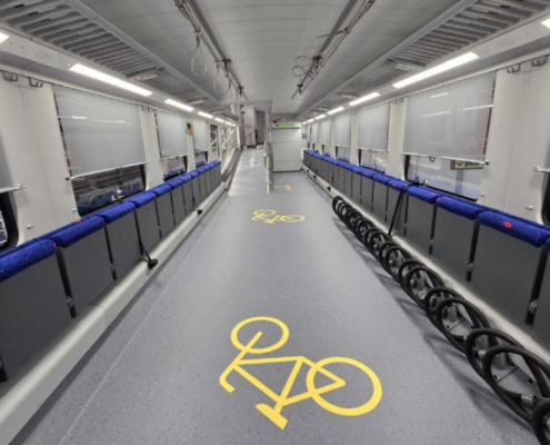 קרונות האופניים החדשים (צילום: רכבת ישראל)